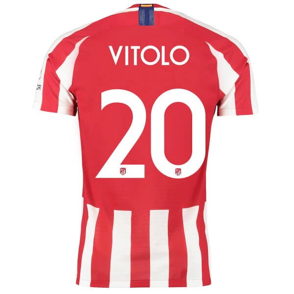 Tailandia Camiseta Atlético de Madrid NO.20 Vitolo 2019 2020 Rojo